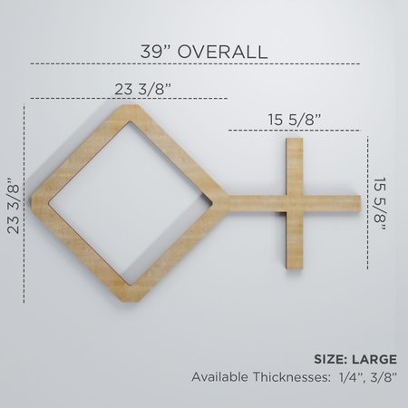 Ekena Millwork Large Cameron Decorative Fretwork Wood Wall Panels, Alder, 39 "W x 23 3/8"H x 3/8"T WALW24X24X0375CAMAL